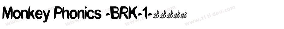 Monkey Phonics -BRK-1字体转换